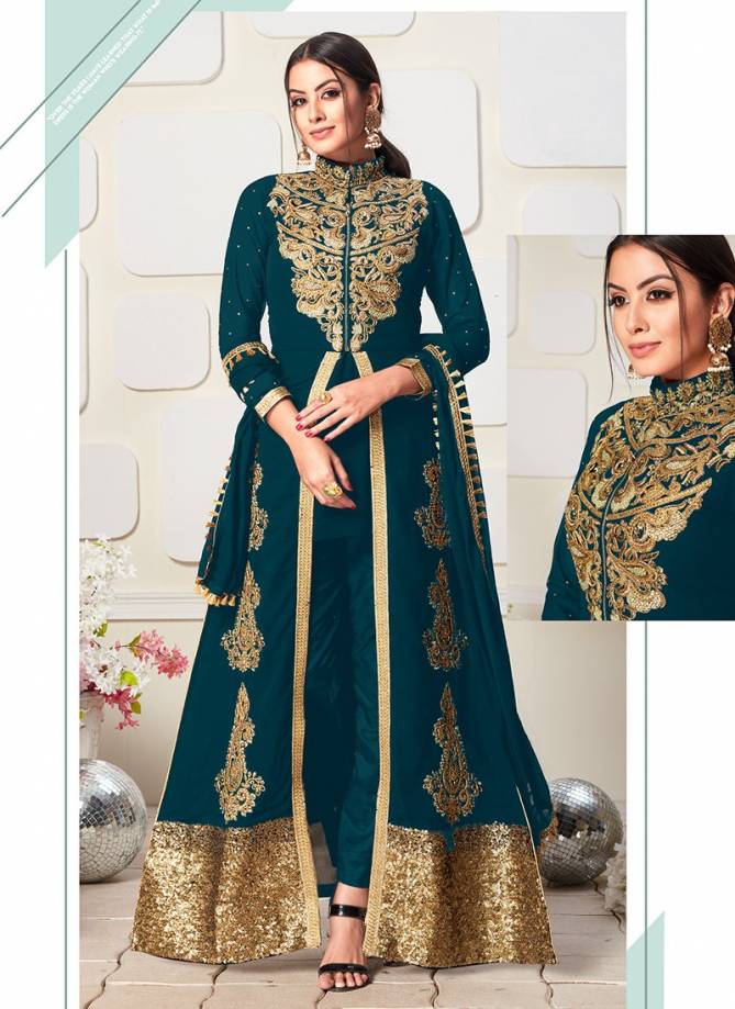 SENHORA NAM SHABANA Koti concept Faux Georgette with embroidery work Festive Wear Salwar Suit Collection
